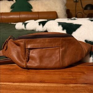 Nena & Co. Tan Leather Belt Bag
